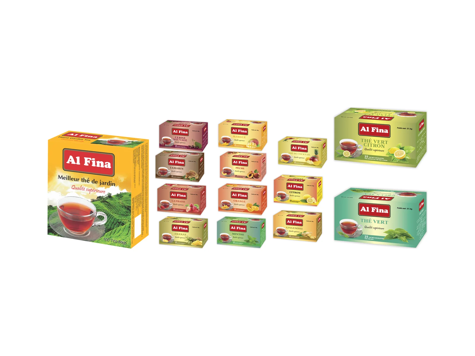 Al Fina · Thés noir, vert et aromatisés
